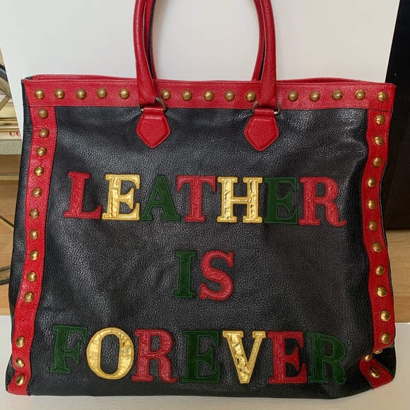 Authentic Vintage Moschino Leather is Forever Tote - Picture 5 of 10